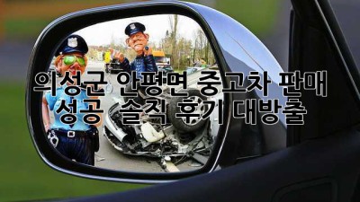 의성군 안평면 중고차 판매 성공! ✨ 솔직 후기 대방출!